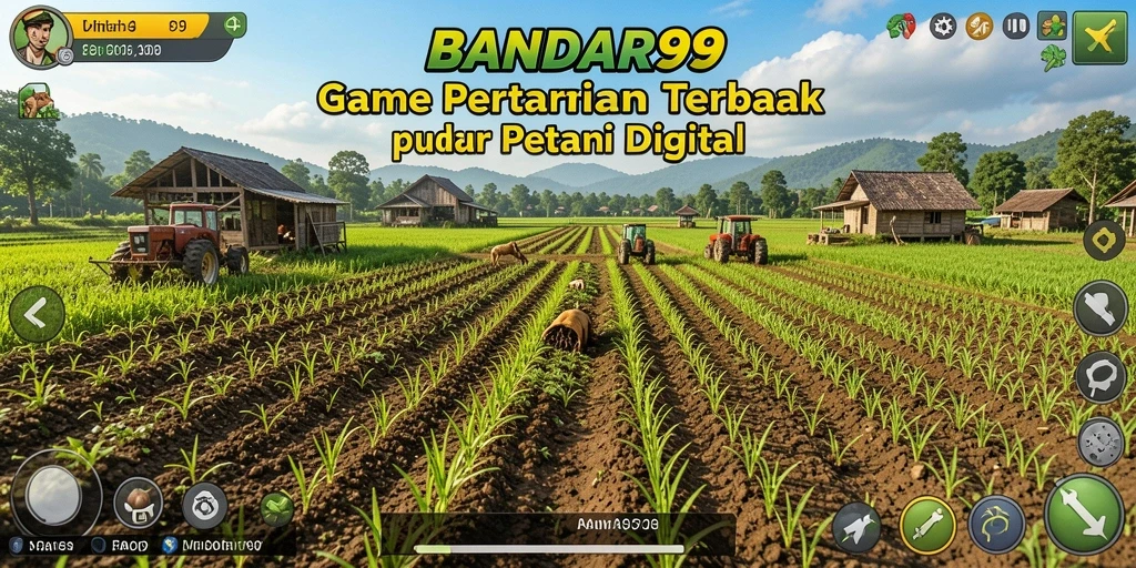 Tampilan gameplay BANDAR99 dengan kebun hijau subur