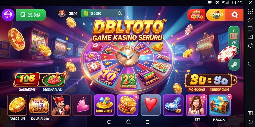 Tampilan gameplay DBLTOTO yang menegangkan dan penuh warna.