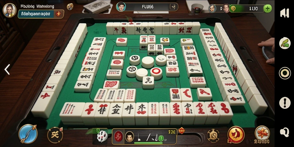 Tampilan gameplay Mahjong yang memukau dan interaktif.