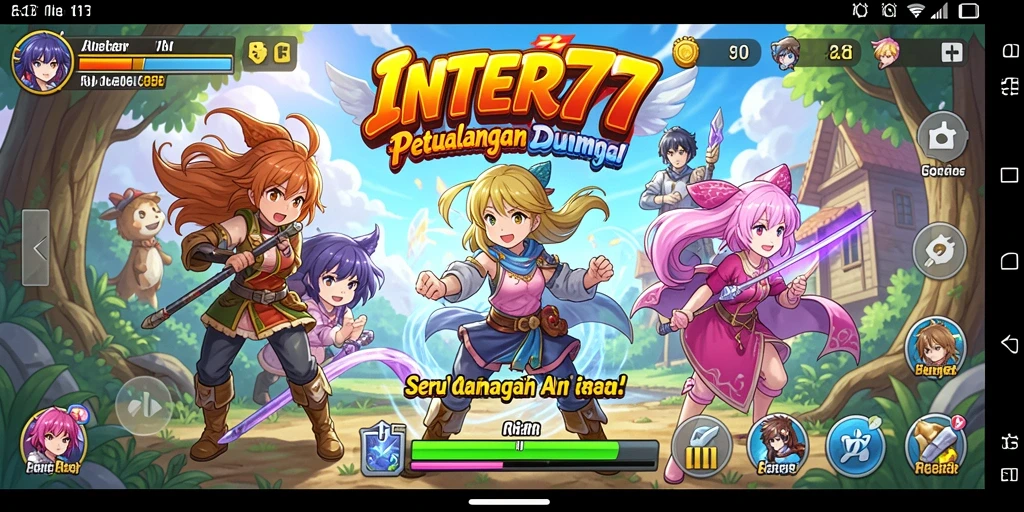 Menampilkan aksi seru karakter Anime dalam gameplay INTER77.