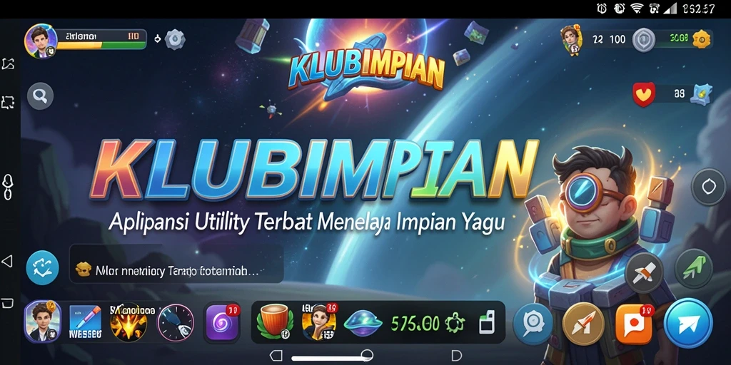 Tampilan antarmuka KLUBIMPIAN yang modern dan fungsional.