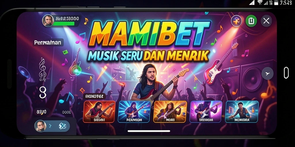 Tampilan gameplay MAMIBET yang seru dan interaktif dengan berbagai genre musik.