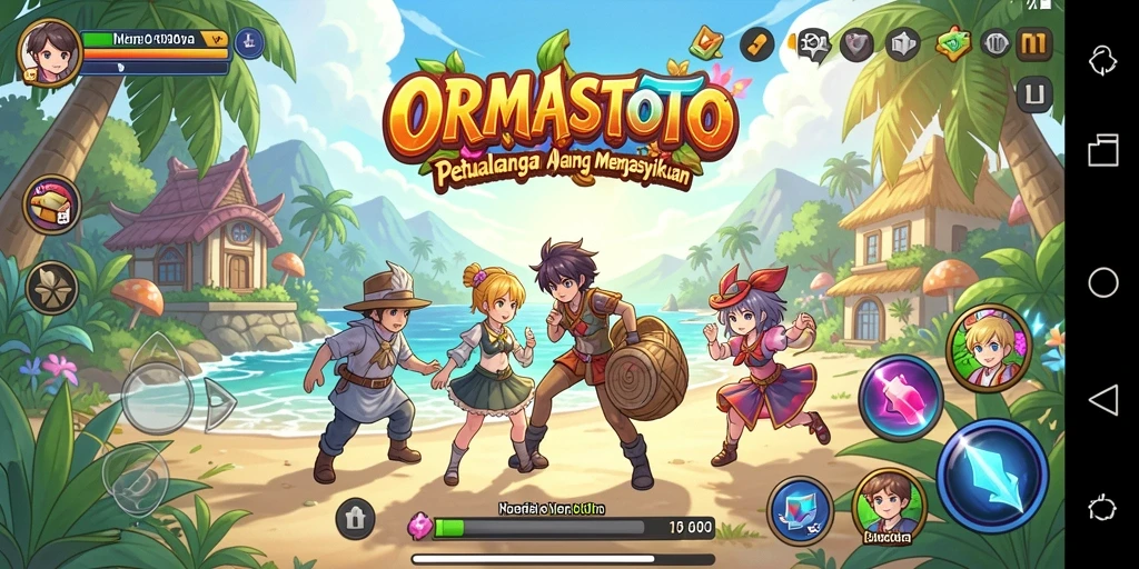 Tampilan menarik gameplay petualangan anime di ORMASTOTO.