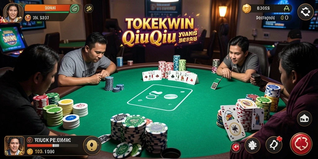 Screenshot TOKEKWIN menampilkan gameplay QiuQiu yang menegangkan.