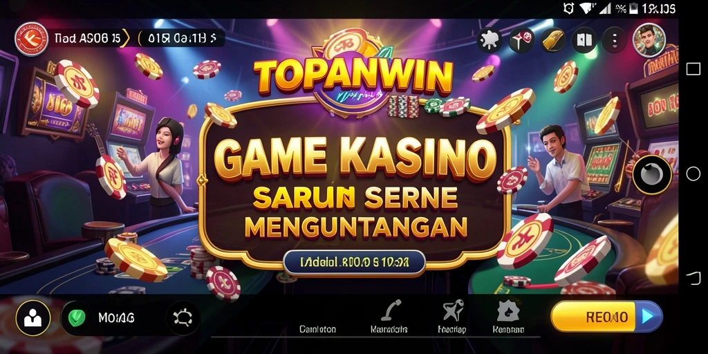 Tampilan seru dari gameplay Kasino di TOPANWIN.